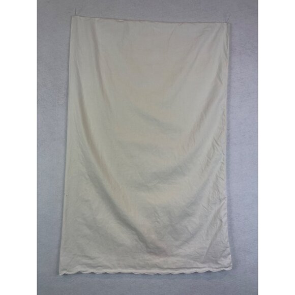 Handmade Floral Embroidered Linen Pillow Case Vintage 19"x30" Standard - Picture 7 of 9